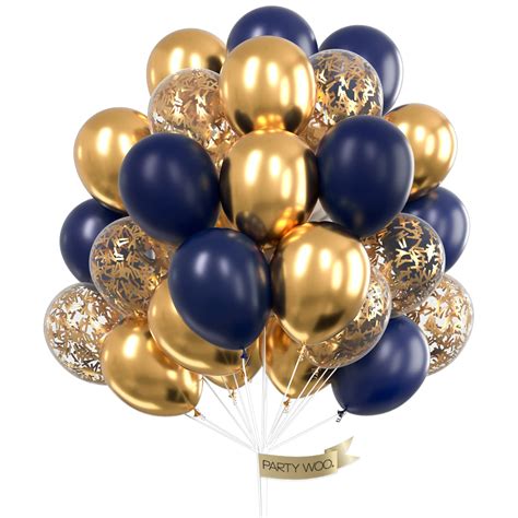 balloons gold and blue|navy blue and gold balloons.